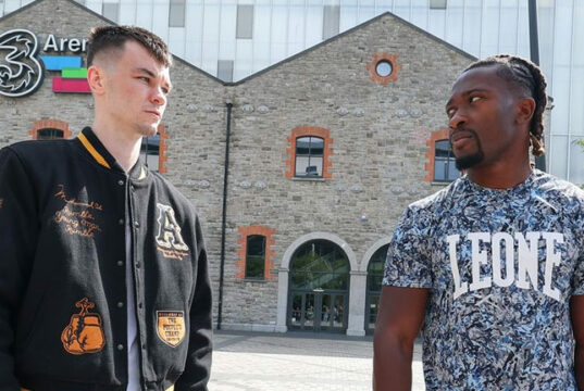 Aaron McKenna faces Etinosa Oliha for the vacant IBF middleweight world title in Dublin on Saturday Photo Credit: Zuffa Boxing
