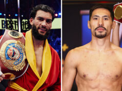 Hamzah Sheeraz has been ordered to defend his WBO super middleweight world title against Janibek Alimkhanuly Photo Credit: Mark Robinson Matchroom Boxing/Mikey Williams/Top Rank via Getty Images