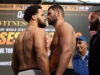 Moses Itauma and Filip Hrgovic face off one day out. Credit: Queensberry/Leigh Dawney