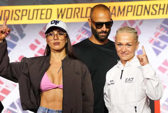 Cherneka Johnson defends her undisputed bantamweight titles against Dina Thorslund in Orlando on Saturday Photo Credit: Harry Aaron / Most Valuable Promotions