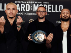 George Liddard clashes with David Morello for the vacant European middleweight title at the Copper Box Arena on Saturday Photo Credit: Matchroom Boxing