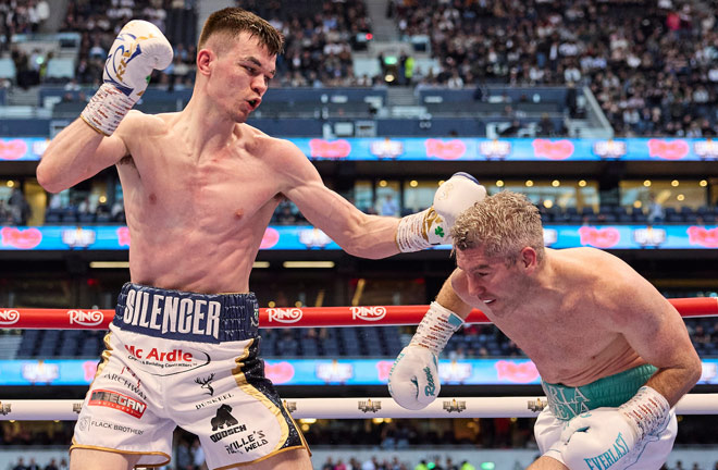 McKenna overcame Smith last April Photo Credit: Mark Robinson Matchroom Boxing