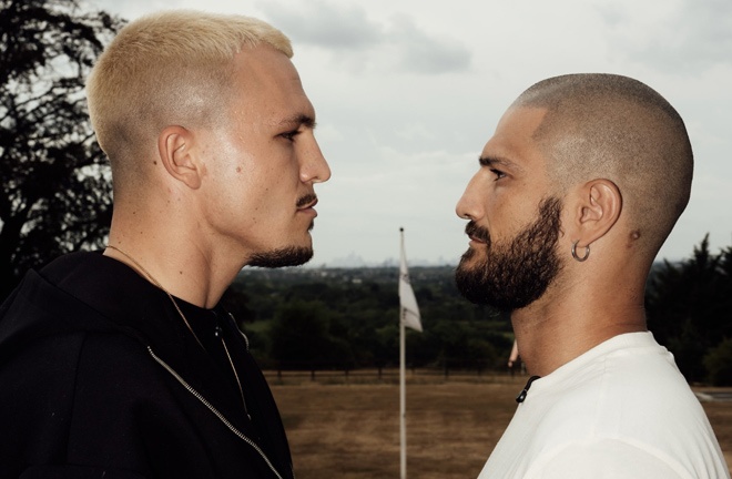 Liddard and Morello face-to-face ahead of Saturday's showdown Photo Credit: Matchroom Boxing