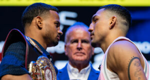 Romero and Lopez face-to-face ahead of Saturday's showdown Photo Credit: Ryan Hafey/Premier Boxing Champions