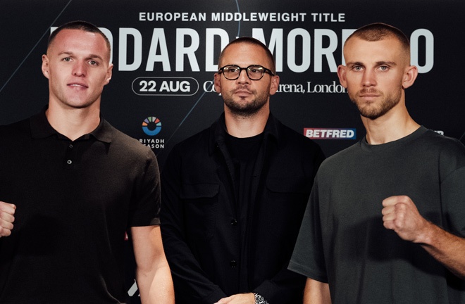 Sains clashes with Cowling for the vacant Commonwealth middleweight title Photo Credit: Matchroom Boxing