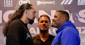 Teremoana and Savage face-to-face ahead of Wednesday's showdown Photo Credit: Matchroom Boxing
