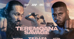 Teremoana Teremoana clashes with DeAndre Savage in Australia on Wednesday Photo Credit: Matchroom Boxing