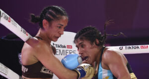 Amanda Serrano edged past Lucrecia Anabella Manzur in California Photo Credit: Most Valuable Promotions
