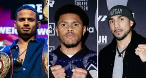 Shakur Stevenson has backed Teofimo Lopez to beat Rolly Romero in their WBA welterweight title fight on Saturday Photo Credit: Ryan Hafey/Premier Boxing Champions/Geoffrey Knott Matchroom Boxing