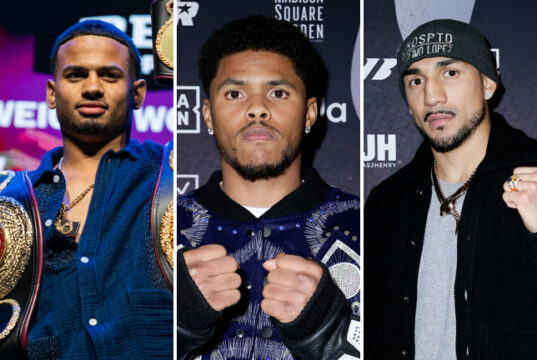 Shakur Stevenson has backed Teofimo Lopez to beat Rolly Romero in their WBA welterweight title fight on Saturday Photo Credit: Ryan Hafey/Premier Boxing Champions/Geoffrey Knott Matchroom Boxing