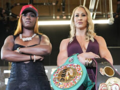 Claressa Shields challenges Kaye Scott for her WBC and WBA middleweight world titles in Atlanta on Saturday Photo Credit: Salita Promotions