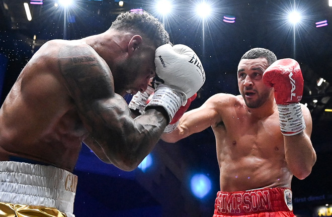 Simpson & Williamson went to war in their rematch. Photo Credit: Boxxer