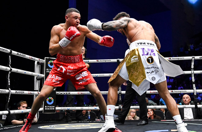 Simpson got his revenge over Williamson in August. Photo Credit: Boxxer