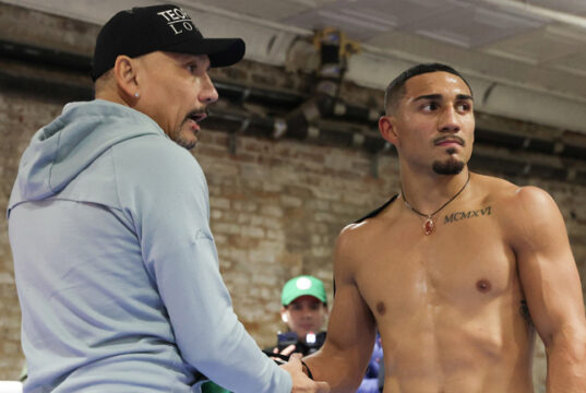 Teofimo Lopez had a heated debate with his father over his defeat to Shakur Stevenson Photo Credit: Ed Mulholland/Matchroom