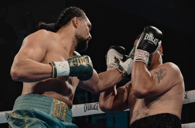 Teremoana destroyed Tupou in April Photo Credit: Matchroom Boxing