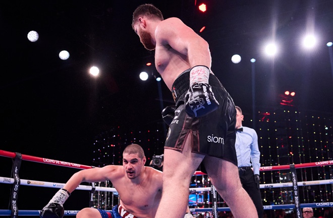 Fisher stopped Balaz in four rounds Photo Credit: Mark Robinson Matchroom Boxing