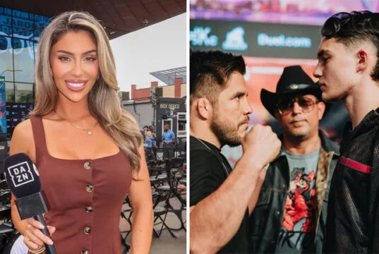 Lauren Blake will host Henry Cejudo vs Wanna Walton on Saturday on DAZN Photo Credit: @laurenblakeee/Misfits Boxing