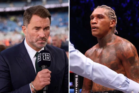 Eddie Hearn has predicted a potential Conor Benn retirement after his loss to Ryan Garcia Photo Credit: Mark Robinson Matchroom Boxing/Zuffa Boxing