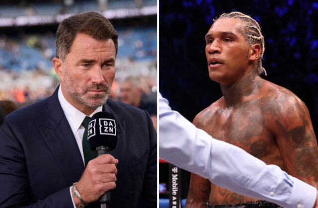Eddie Hearn has predicted a potential Conor Benn retirement after his loss to Ryan Garcia Photo Credit: Mark Robinson Matchroom Boxing/Zuffa Boxing Eddie Hearn has predicted a potential Conor Benn retirement after his loss to Ryan Garcia Photo Credit: Mark Robinson Matchroom Boxing/Zuffa Boxing