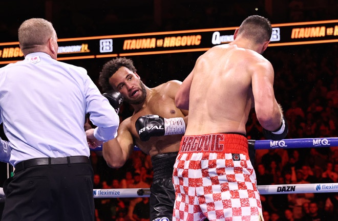 Hrgovic stopped Itauma in the ninth round Photo Credit: Queensberry