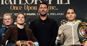 Katie Taylor faces Flora Pili for the undisputed super lightweight championship at Croke Park on Saturday Photo Credit: Bran Holloway/Matchroom Boxing