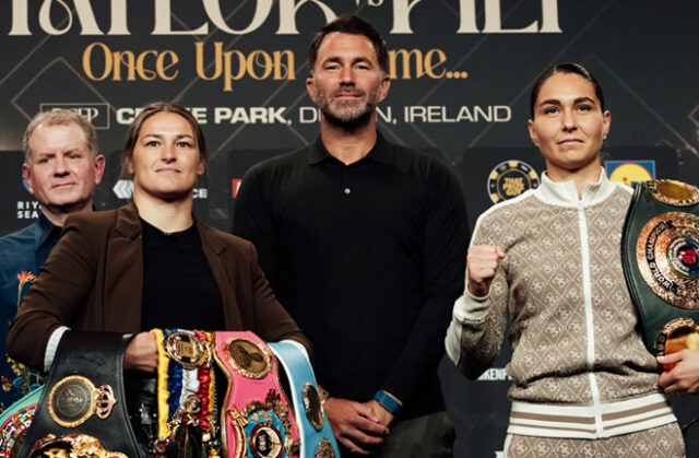 Katie Taylor faces Flora Pili for the undisputed super lightweight championship at Croke Park on Saturday Photo Credit: Bran Holloway/Matchroom Boxing§ Katie Taylor faces Flora Pili for the undisputed super lightweight championship at Croke Park on Saturday Photo Credit: Bran Holloway/Matchroom Boxing