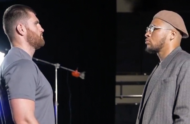 Fisher and Pirotton face-to-face ahead of Saturday's showdown Photo Credit: Zuffa Boxing