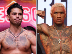 Ryan Garcia defends his WBC welterweight title against Conor Benn on Saturday Photo Credit: Golden Boy / Cris Esqueda/Mark Robinson