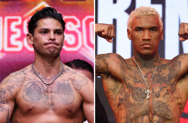 Ryan Garcia defends his WBC welterweight title against Conor Benn on Saturday Photo Credit: Golden Boy / Cris Esqueda/Mark Robinson Ryan Garcia defends his WBC welterweight title against Conor Benn on Saturday Photo Credit: Golden Boy / Cris Esqueda/Mark Robinson