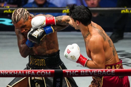 Ryan Garcia stopped Conor Benn in two rounds in Las Vegas Photo Credit: Zuffa Boxing