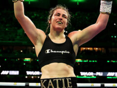 Katie Taylor closed out her incredible career with victory over Flora Pili at Croke Park Photo Credit: Mark Robinson Matchroom Boxing