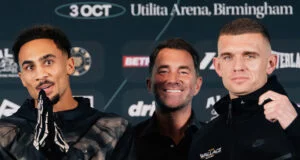 Ben Whittaker faces Conor Wallace in a final eliminator for the IBF light heavyweight title in Birmingham Photo Credit: Matchroom Boxing