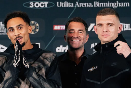 Ben Whittaker faces Conor Wallace in a final eliminator for the IBF light heavyweight title in Birmingham Photo Credit: Matchroom Boxing