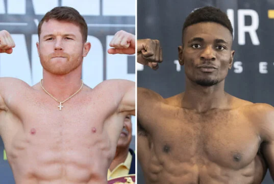 Canelo vs Mbilli headlines in Riyadh on Saturday Photo Credit: Ed Mulholland/Matchroom/Vincent Ethier/Eye Of The Tiger