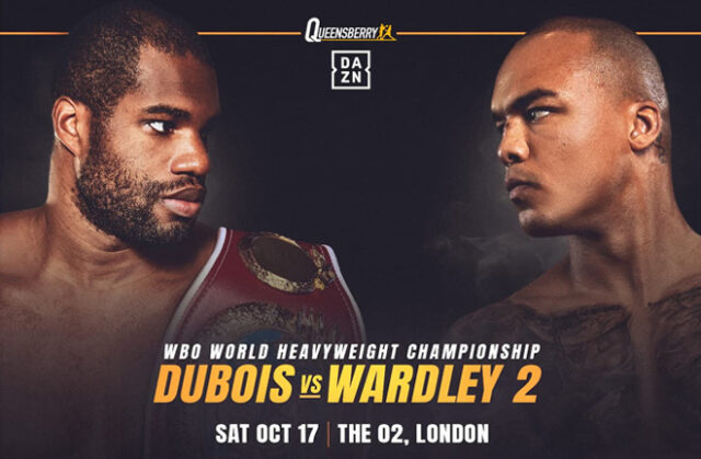 Daniel Dubois faces Fabio Wardley in a highly-anticipated world heavyweight title rematch at the O2 Arena on Saturday Photo Credit: Queensberry Daniel Dubois faces Fabio Wardley in a highly-anticipated world heavyweight title rematch at the O2 Arena on Saturday Photo Credit: Queensberry