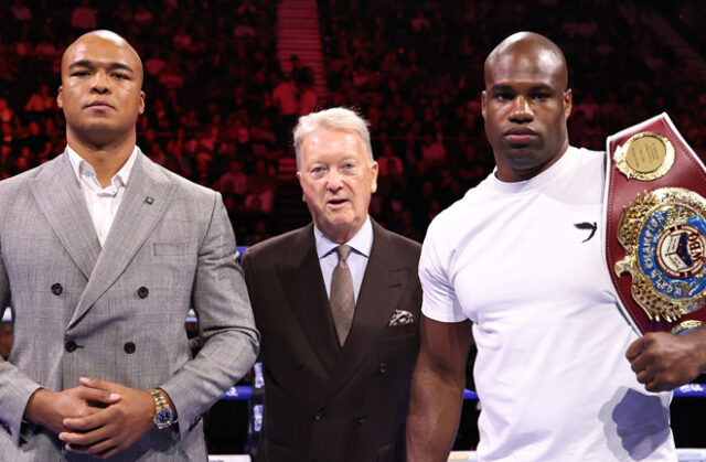 Daniel Dubois puts his WBO heavyweight world title on the line against Fabio Wardley when they meet again on Saturday at the O2 Arena Photo Credit: Queensberry Daniel Dubois puts his WBO heavyweight world title on the line against Fabio Wardley when they meet again on Saturday at the O2 Arena Photo Credit: Queensberry
