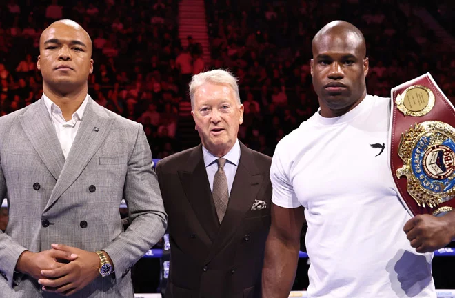 Daniel Dubois puts his WBO heavyweight world title on the line against Fabio Wardley in their rematch on Saturday at the O2 Arena Photo Credit: Queensberry