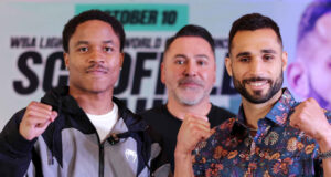 Floyd Schofield faces Lucas Bahdi for the vacant WBA lightweight world title in Chicago Photo Credit: Golden Boy Promotions