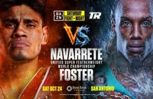 Emanuel Navarrete vs O’Shaquie Foster – How To Watch It Emanuel Navarrete faces O'Shaquie Foster in a super featherweight title unification in Texas on Saturday, live on DAZN Photo Credit: Top Rank