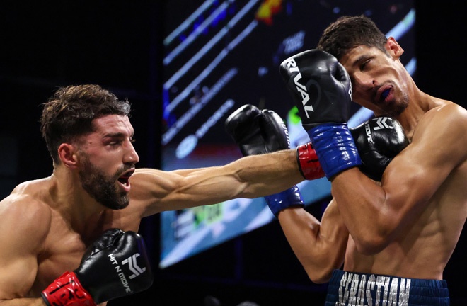 Hadribeaj caused Fundora problems Photo Credit: Cris Esqueda/Premier Boxing Champions