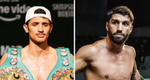 Sebastian Fundora defends his WBC super welterweight world title against mandatory challenger Ermal Hadribeaj in Las Vegas on Saturday Photo Credit: Michael Bishop/Premier Boxing Champions/Kerry Foley