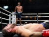 Sebastian Fundora knocked out Ermal Hadribeaj in the final seconds in Las Vegas Photo Credit: Cris Esqueda/﻿Premier Boxing Champions