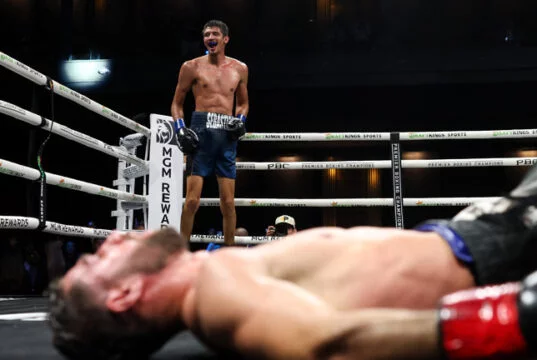 Sebastian Fundora vs Ermal Hadribeaj – Results & Report Sebastian Fundora knocked out Ermal Hadribeaj in the final seconds in Las Vegas Photo Credit: Cris Esqueda/Premier Boxing Champions