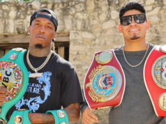 Emanuel Navarrete faces O'Shaquie Foster in a super featherweight world title unification on Saturday in Texas Photo Credit: Top Rank