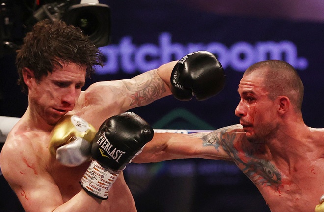 Valenzuela beat Davies in 2021 Photo Credit: Mark Robinson/Matchroom Boxing