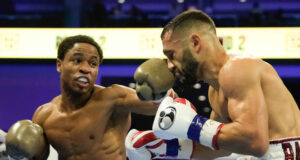 Floyd Schofield climbed off the canvas to beat Lucas Bahdi and capture the vacant WBA lightweight world title in Chicago Photo Credit: Golden Boy Promotions