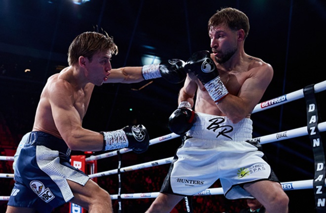 Visioli saw off the stern test of Hughes Photo Credit: Mark Robinson Matchroom Boxing