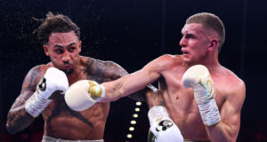 Ben Whittaker survived a final round scare to beat Conor Wallace by unanimous decision in Birmingham Photo Credit: Mark Robinson Matchroom Boxing