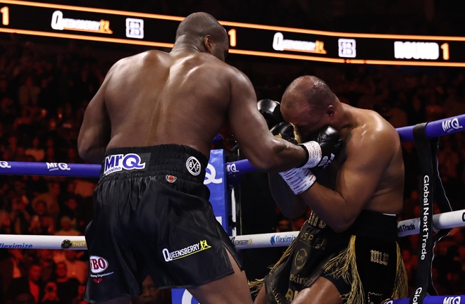 Dubois dropped Wardley in the first round Photo Credit: Queensberry
